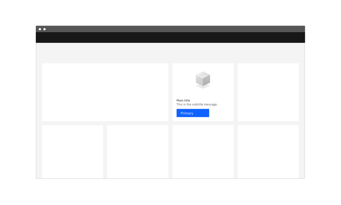 Layout for empty state in a small tile Layout for empty state in a small tile